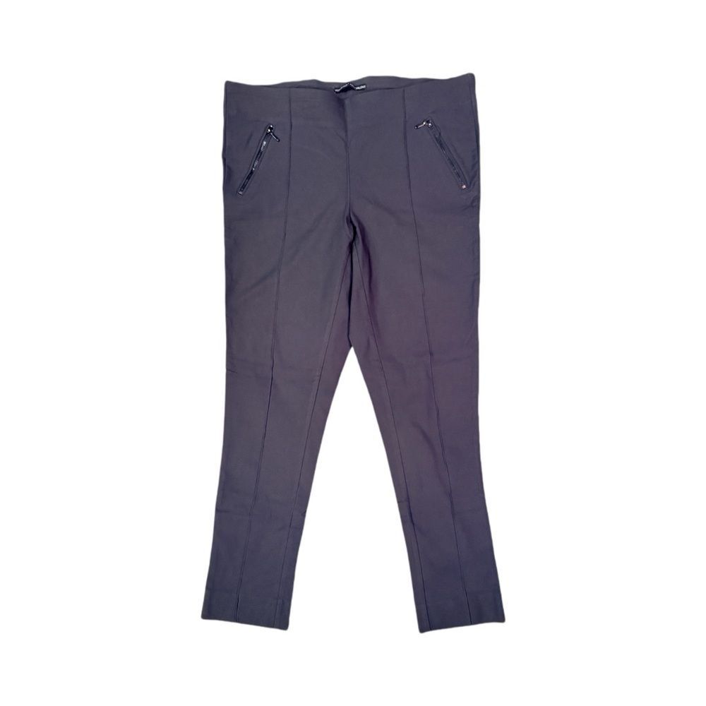 Michel Studio Women’s gray Pants with Zipper Accents